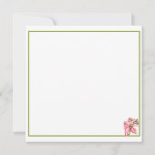 レッドモダンヴィンテージポメリーインセティアホリデイ サンキューカード (裏面)