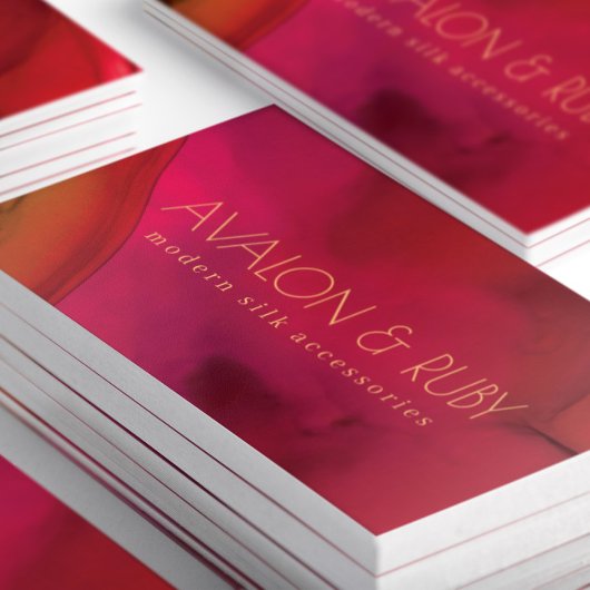 レッドモダン抽象芸術アートプロフェッショナル 名刺