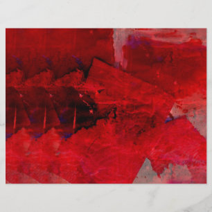 レッドモダン抽象芸術絵画ズアートフライヤー チラシ