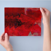 レッドモダン抽象芸術絵画ズアートフライヤー チラシ (手)