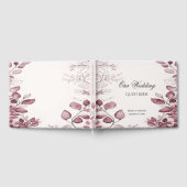 レッドモダン葉ゲストブック ゲストブック (全面)