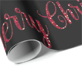 レッドモダン・メリー・クリスマス・ブラック ラッピングペーパー (ロールコーナー)