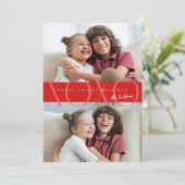 レッドモダンXOXOフォトバレンタインデー シーズンカード (スタンド正面)