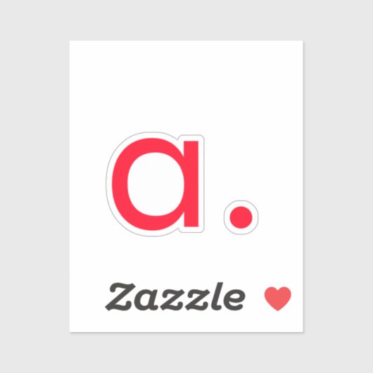 レッドモノグラムイニシャルモダン文字プレーン シール (シート)