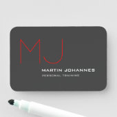 レッドモノグラムグレーパーソナルトレーナービジネス 名札 (インサイチュ)