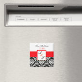 レッドモノグラムダマスクウェディングマグネット マグネット (インサイチュ (食洗機))