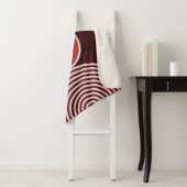 レッドモノグラムミニマルサークルパターンシェルパブランケット シェルパブランケット (インサイチュ)