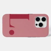 レッドモノグラム文字シンプルカラーミニマルスタイル Case-Mate iPhoneケース (裏面 (横))