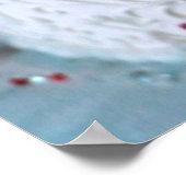 レッドモノグラム結婚ズケーキベーカリーファインアートプリント ポスター (角)