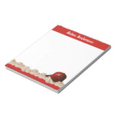 レッドモノグラム野球帽メモ帳 ノートパッド (回転)