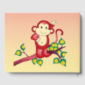 レッドモンキーアニマルバースデーパーティーゲストブック ゲストブック (裏面)