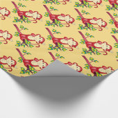 レッドモンキー中国の新年のラッピング紙 ラッピングペーパー (角)