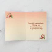 レッドモンキー動物の父親の日 カード (内部)