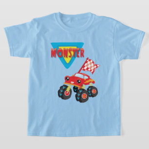 レッドモンスタートラックキッズ Tシャツ