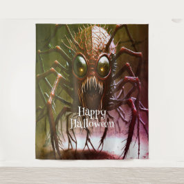 レッドモンスターハロウィーンの背景 タペストリー