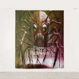 レッドモンスターハロウィーンの背景 タペストリー