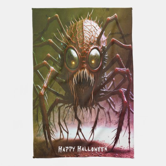 レッドモンスターハロウィーンキッチンタオル キッチンタオル (縦)