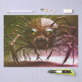 レッドモンスターハロウィーンティッシュペーパー 薄葉紙 (クラフト)