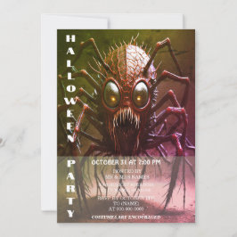 レッドモンスターハローウィンパーティ招待状 招待状