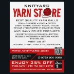 レッドヤーンストアのロゴ、編み物ストア、ヤーンストア チラシ<br><div class="desc">Red Yarn Storeロゴ、編み物店、Yarn Storeの広告Flyer by The Business Card Store.</div>