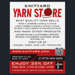レッドヤーンストアのロゴ、編み物ストア、ヤーンストア チラシ<br><div class="desc">Red Yarn Storeロゴ、編み物店、Yarn Storeの広告Flyer by The Business Card Store.</div>
