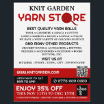 レッドヤーンストアのロゴ、編み物ストア、ヤーンストア チラシ<br><div class="desc">Red Yarn Storeロゴ、編み物店、Yarn Storeの広告Flyer by The Business Card Store.</div>