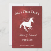 レッドユニコーンセーブ・ザ・デート案内 案内状 (正面)