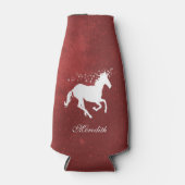 レッドユニコーンパーソナライズされたボトルクール ボトルクーラー (正面)