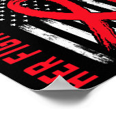 レッドライエニースハート病認識度Us Fla ポスター (角)