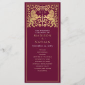 レッドライオ王室のン中世の剣結婚式 プログラム (正面)