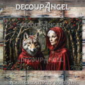 レッドライディングフードとオオカミ:時間の中のパートナー 薄葉紙