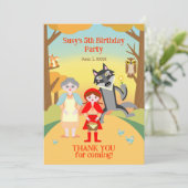 レッドライディングフードガールバースデーパーティー サンキューカード (スタンド正面)