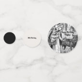 レッドライディングフード白黒おとぎ話誕生日 コンフェッティ (正面)