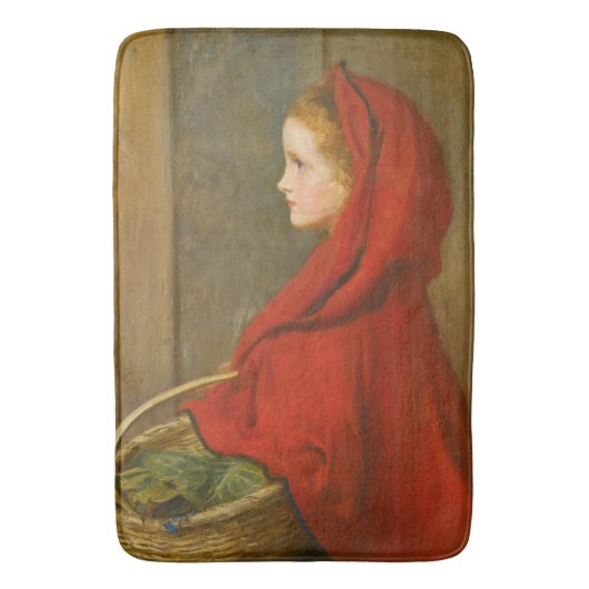 レッドライディングフード(by John Everett Millais) バスマット (正面縦)