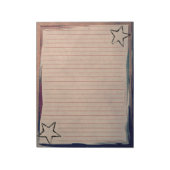 レッドライニング素朴紙スターズ縁どシックオングランジ ノートパッド (回転)