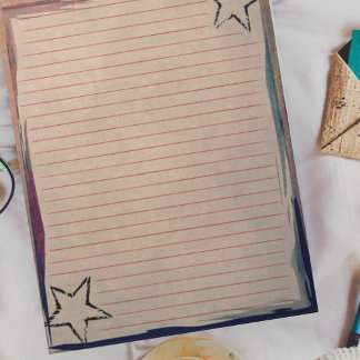 レッドライニング素朴紙スターズ縁どシックオングランジ ノートパッド