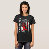 レッドライボンマイミーハート病認識度アメリ Tシャツ (正面フル)