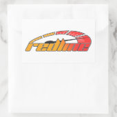 レッドラインタックデザイン 長方形シール (バッグ)