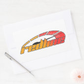 レッドラインタックデザイン 長方形シール (封筒)