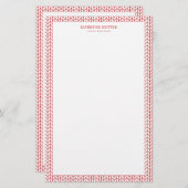 レッドラインニット5.5x8.5ビジネス用文房具 便箋 (正面/裏面)