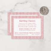 レッドラインニット「編み物クラス」の名刺 ノートカード (正面/裏面インサイチュ)