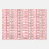 レッドライン編みフラットシート包装紙 ラッピングペーパーシート (正面2)