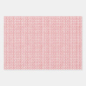レッドライン編みフラットシート包装紙 ラッピングペーパーシート (正面)