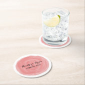 レッドラウンドウォーター結婚カラー紙コースター ラウンドペーパーコースター (インサイチュ)