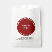 レッドラウンドビジネスブランドオン紙バッグ フェイバーバッグ (正面)