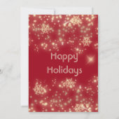 レッドラグジュアリーきらめくス企業のクリスマスパーティー 招待状 (裏面)