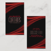 レッドラグジュアリーカーテンホームデコースタジオカード 名刺 (正面/裏面)