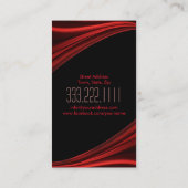 レッドラグジュアリーカーテンホームデコースタジオカード 名刺 (裏面)