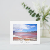 レッドラグーン、ラグナ・コロラダ、ボリビア 白いポストカード ポストカード (スタンド正面)