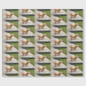 レッドラサアプソ犬 ラッピングペーパー (フラット)